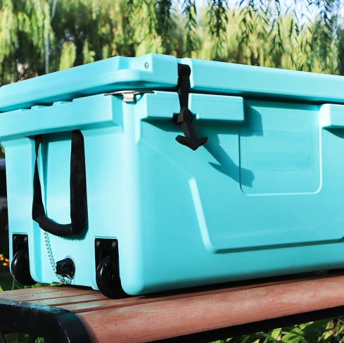 Large 65QT Insulated Camping Cooler Ice Chest With Wheels