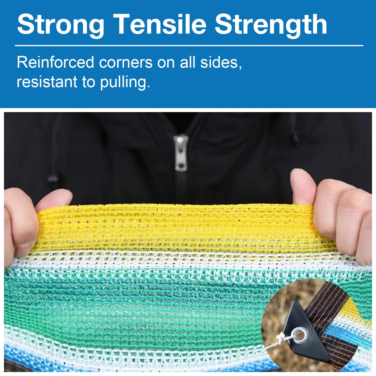 Mesh Sun Shade Tarp With Grommets Blocks 95% Of Sunlight