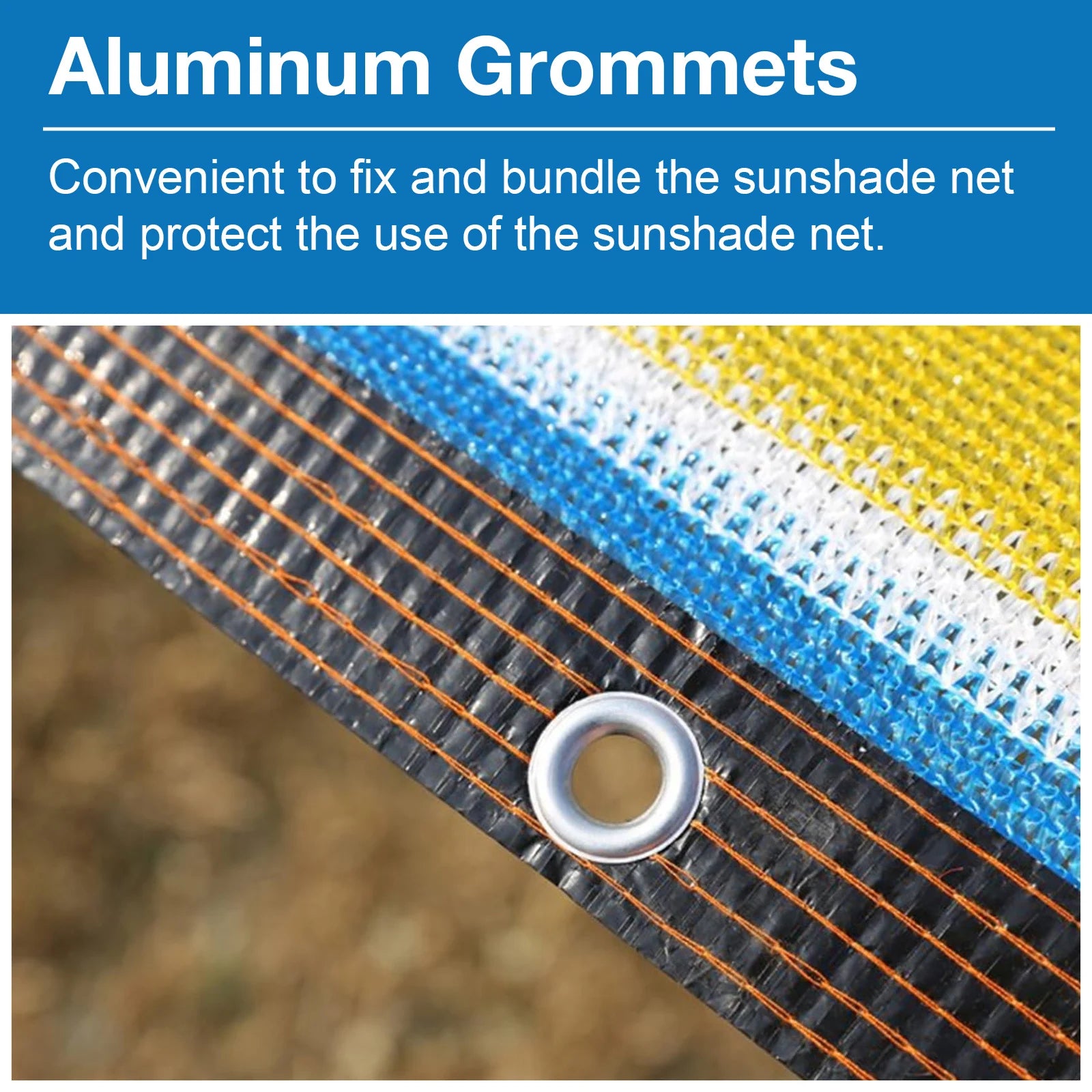 Mesh Sun Shade Tarp With Grommets Blocks 95% Of Sunlight
