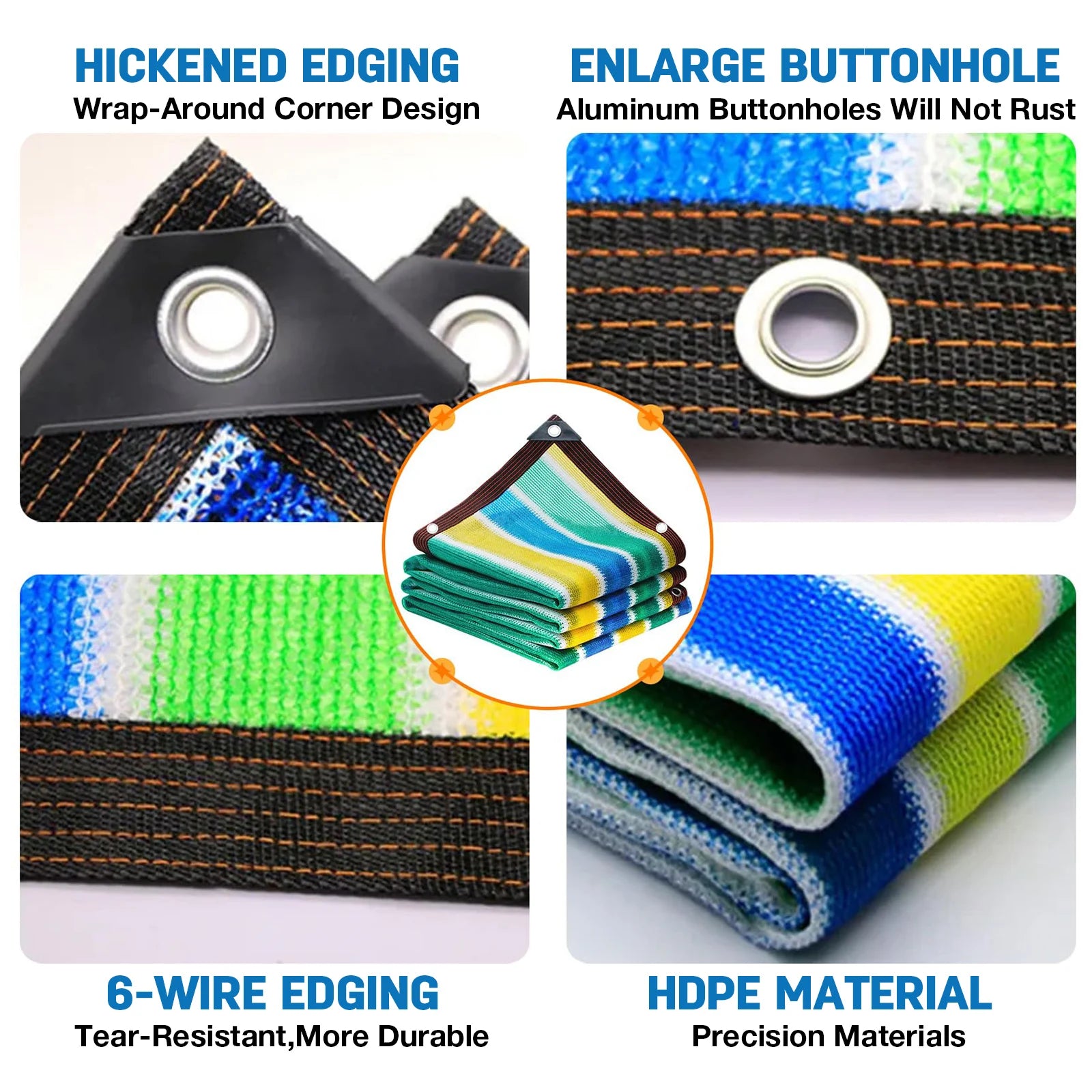 Mesh Sun Shade Tarp With Grommets Blocks 95% Of Sunlight