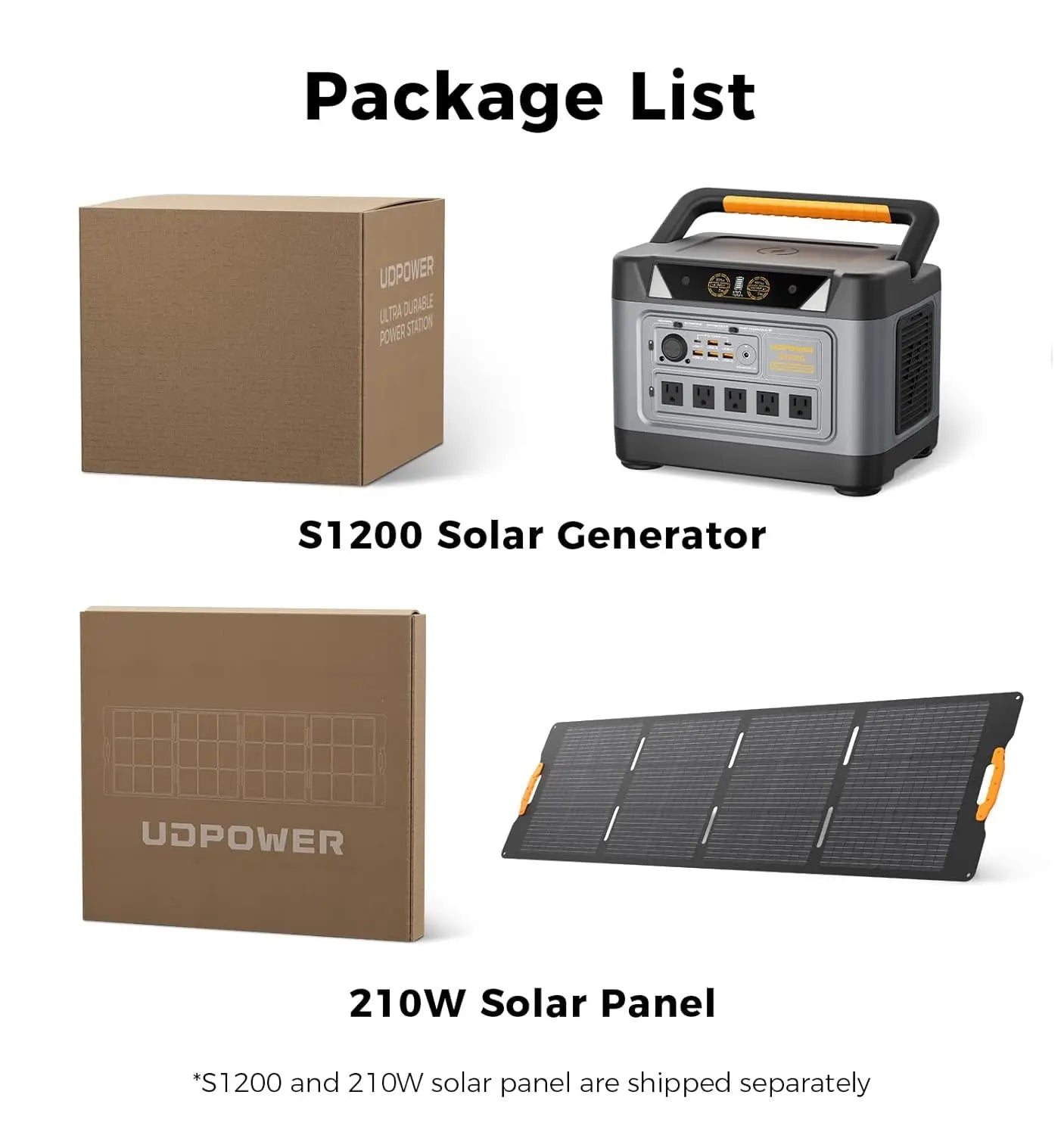 Solar Generator Kit With 1200W Power Station And 210W Solar Panel
