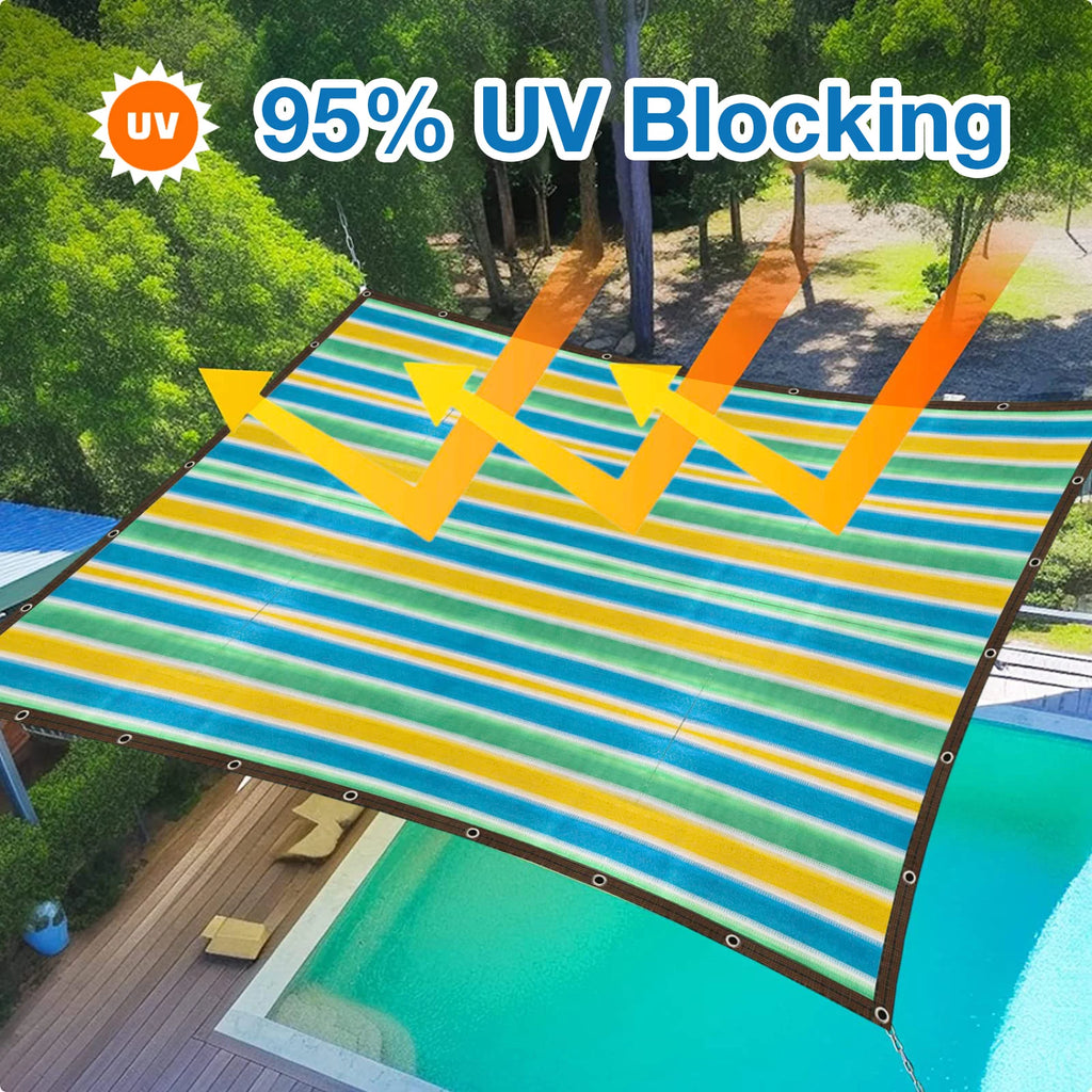 Mesh Sun Shade Tarp With Grommets Blocks 95% Of Sunlight